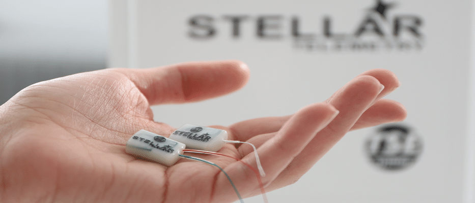 two stellar transmitters compared to a hand