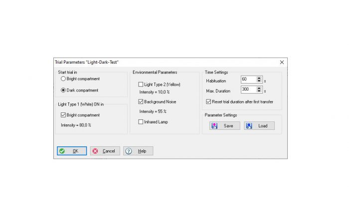 Light Dark Test software
